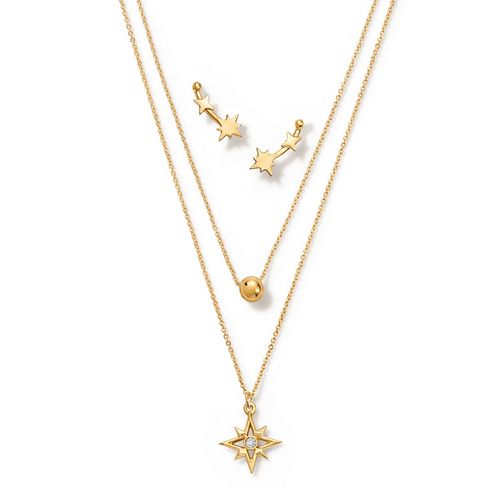 Estuche Collar + Aretes Star Falls