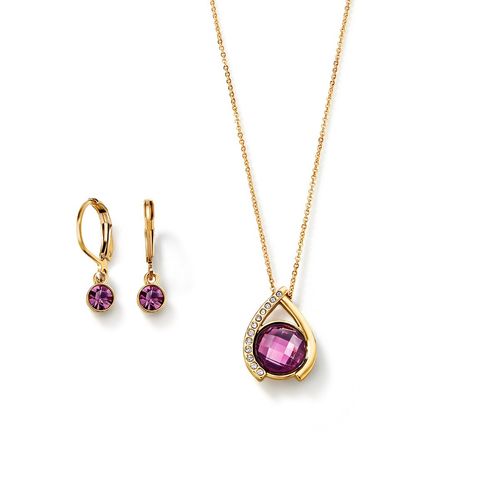 Estuche Collar + Aretes Purple Glam