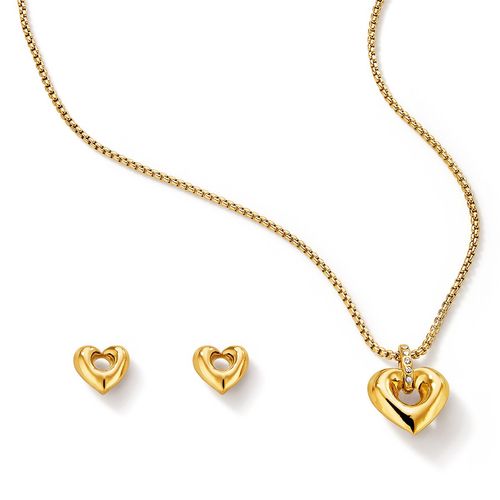 Estuche Collar + Aretes Love Trend