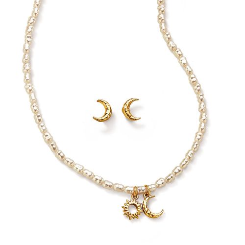 Estuche Collar + Aretes Moon Lovers