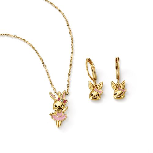 Estuche Collar + Aretes Dancing Bunny